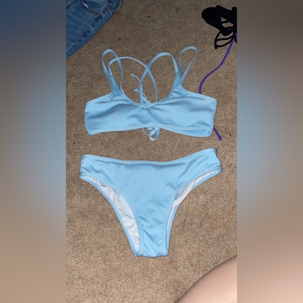 blue bikini set